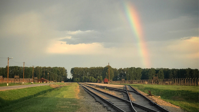 A rainbow over Auschwitz
